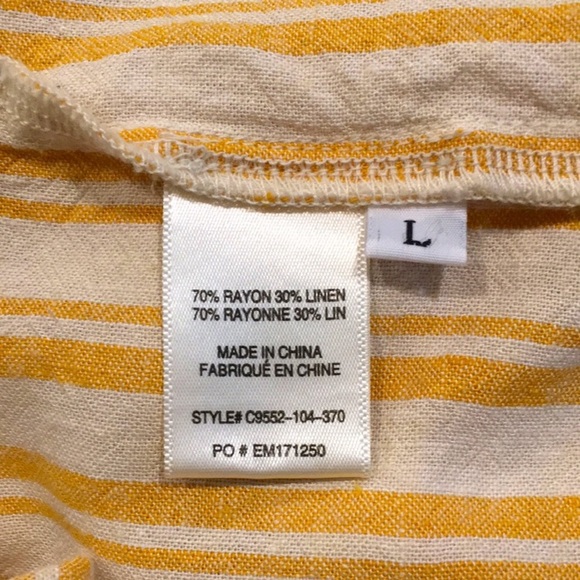 Cloth & Stone | Striped Tie Front Top - Picture 7 of 10